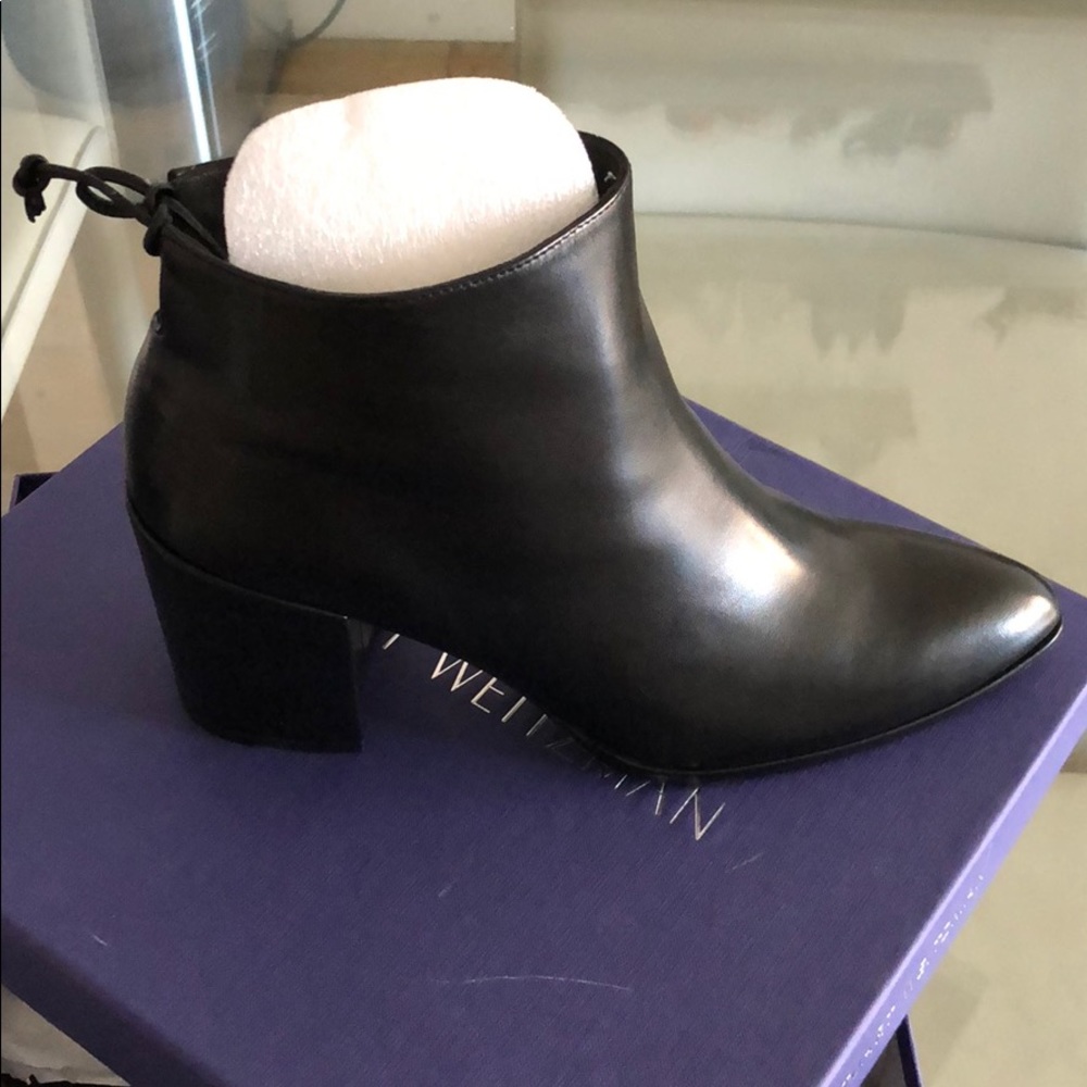 Stuart Weitzman Black Booties (LOFTY BLACK NAPPA)